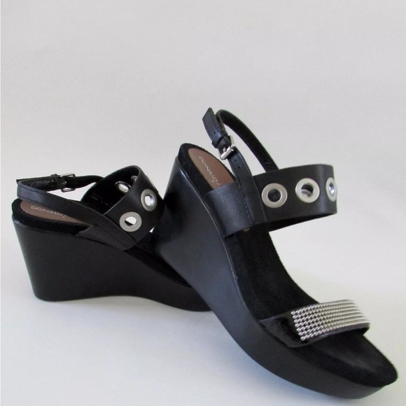 Donald J. Pliner Shoes - Donald J Pliner Jerri Black Wedges/ Sandals Size 11M